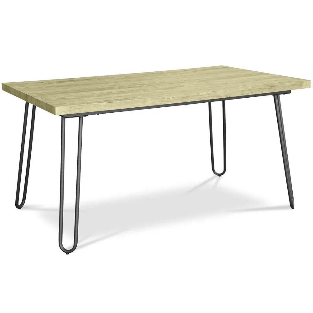 Mesa de jantar retangular - Estilo industrial - Madeira e metal - 150cm - Hairpin  image 8