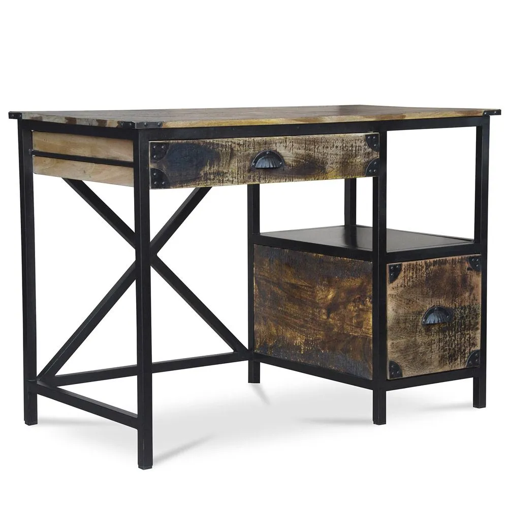 Mesa de Madeira com Gavetas - Design Industrial - Nashville image 8