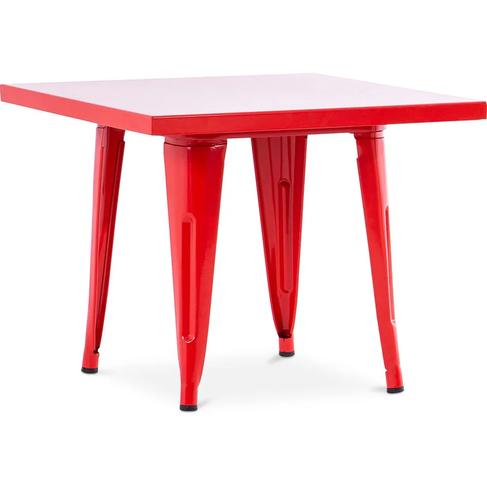 Mesa Quadrada Infantil - Industrial - Metal - 60cm - Stylix image 8