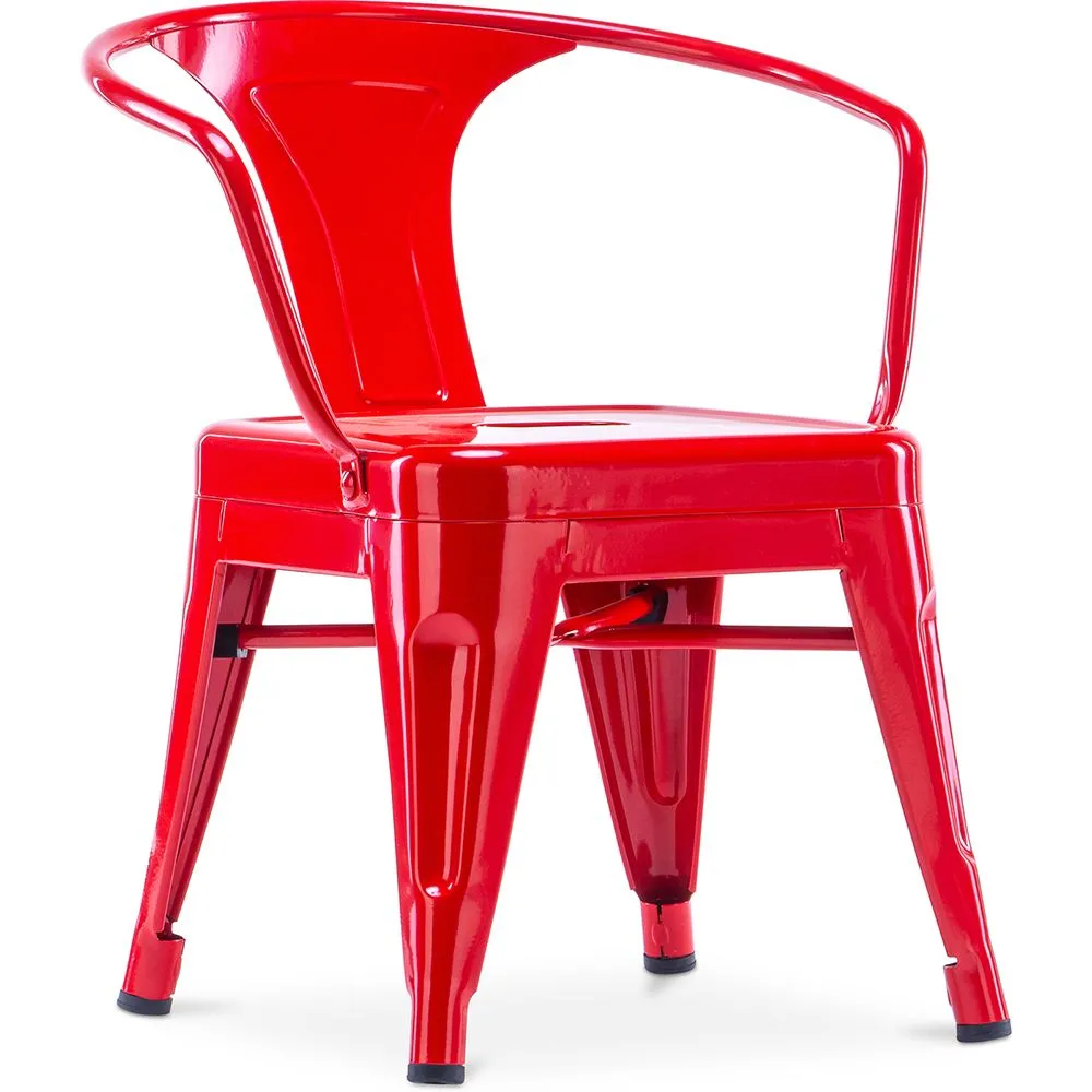 Cadeira para crianças com braços - Cadeira para crianças - Design industrial - Aço - Stylix image 8