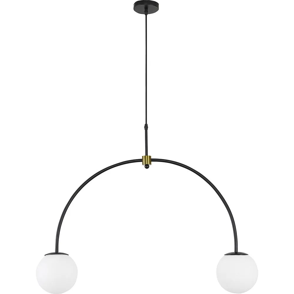 Luminária de Teto Bolas de Vidro - Luminária Pendente 2 Braços - Josephine image 8