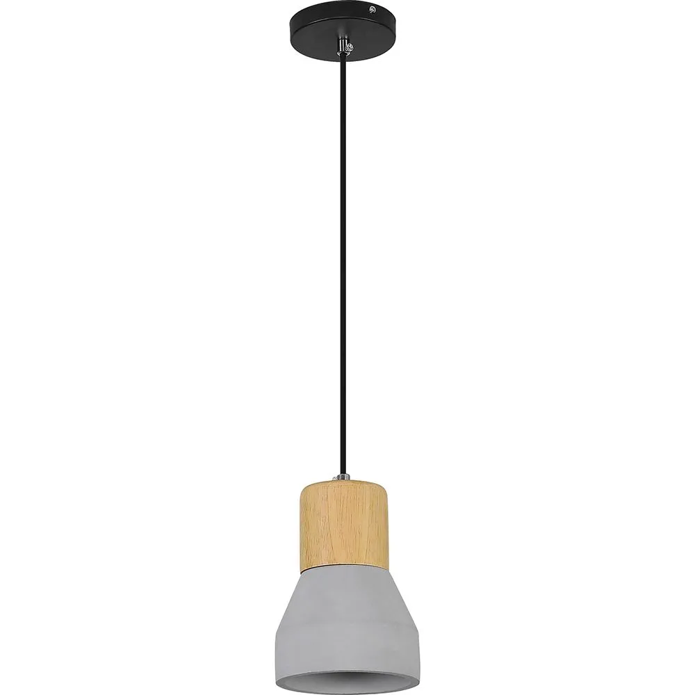 Luminária de teto de madeira e concreto - Luminária pendente de Desenho escandinavo - Minnie image 8