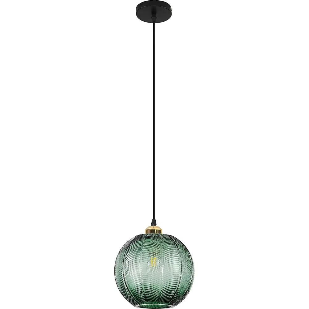 Luminária de teto de design vintage - Pendente de bola verde - Viola image 8