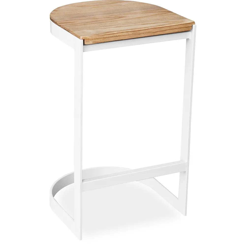 Banco Bar - Design Industrial - Madeira e Metal - 60cm - Lia image 8