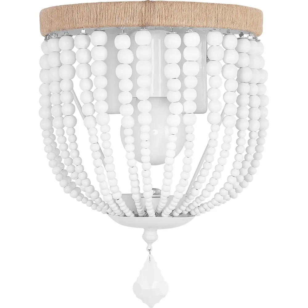 Luminária de Parede - Estilo Boho - Bolas de Madeira - Kanda image 8