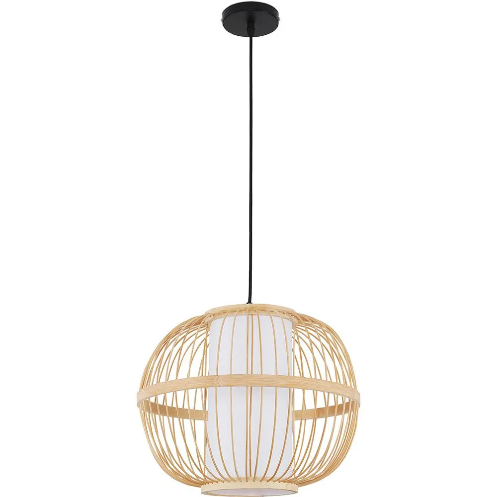 Luminária de teto de bambu - Luminária pendente de stile Boho Bali - Kaula image 8