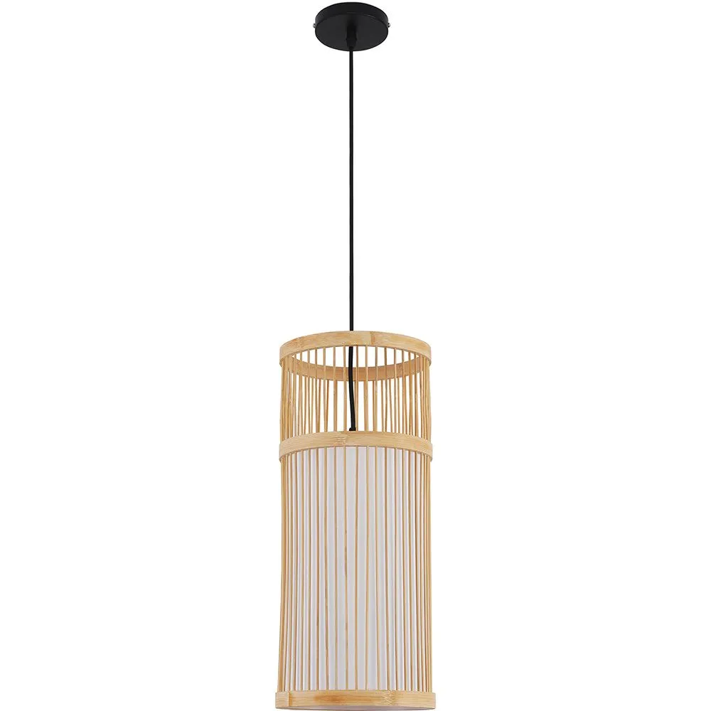 Luminária de teto de bambu - Pendente de estilo Boho Bali - Lawan image 8