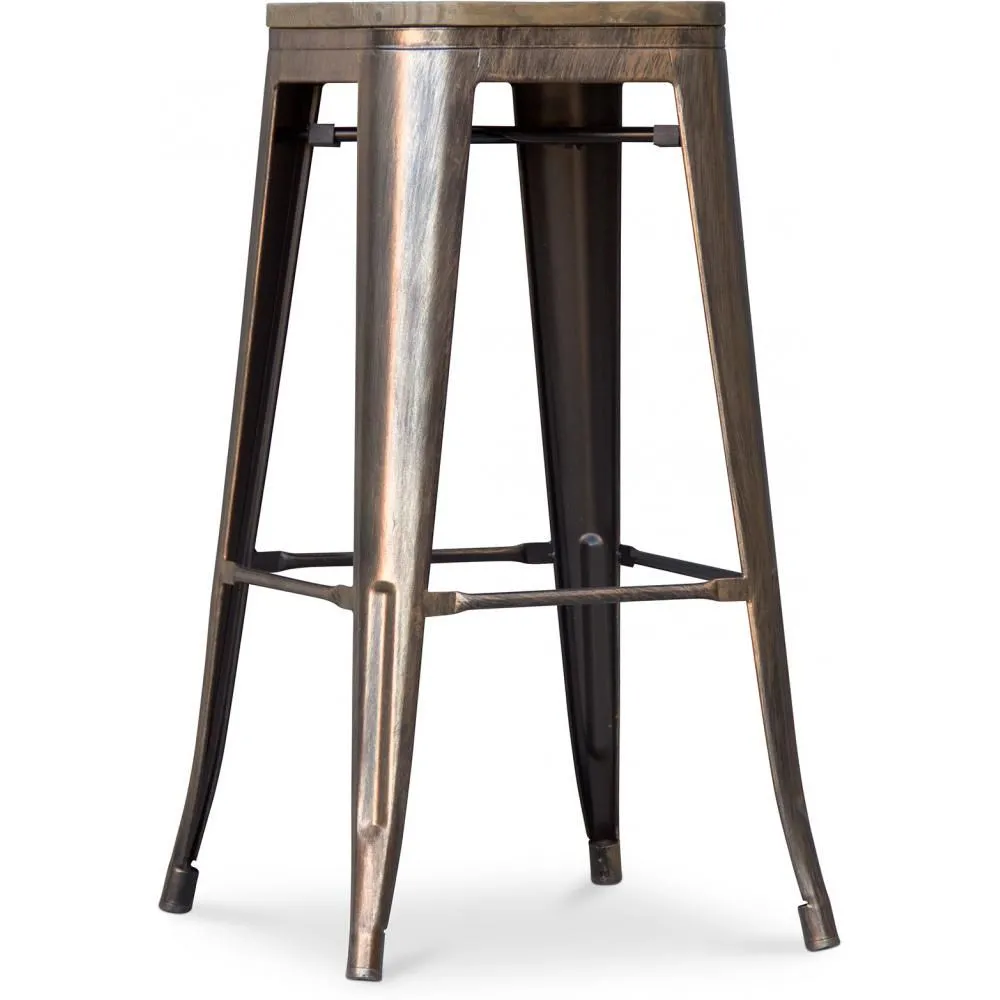 Banqueta de Design Industrial - Madeira & Aço - 76cm - Stylix image 8