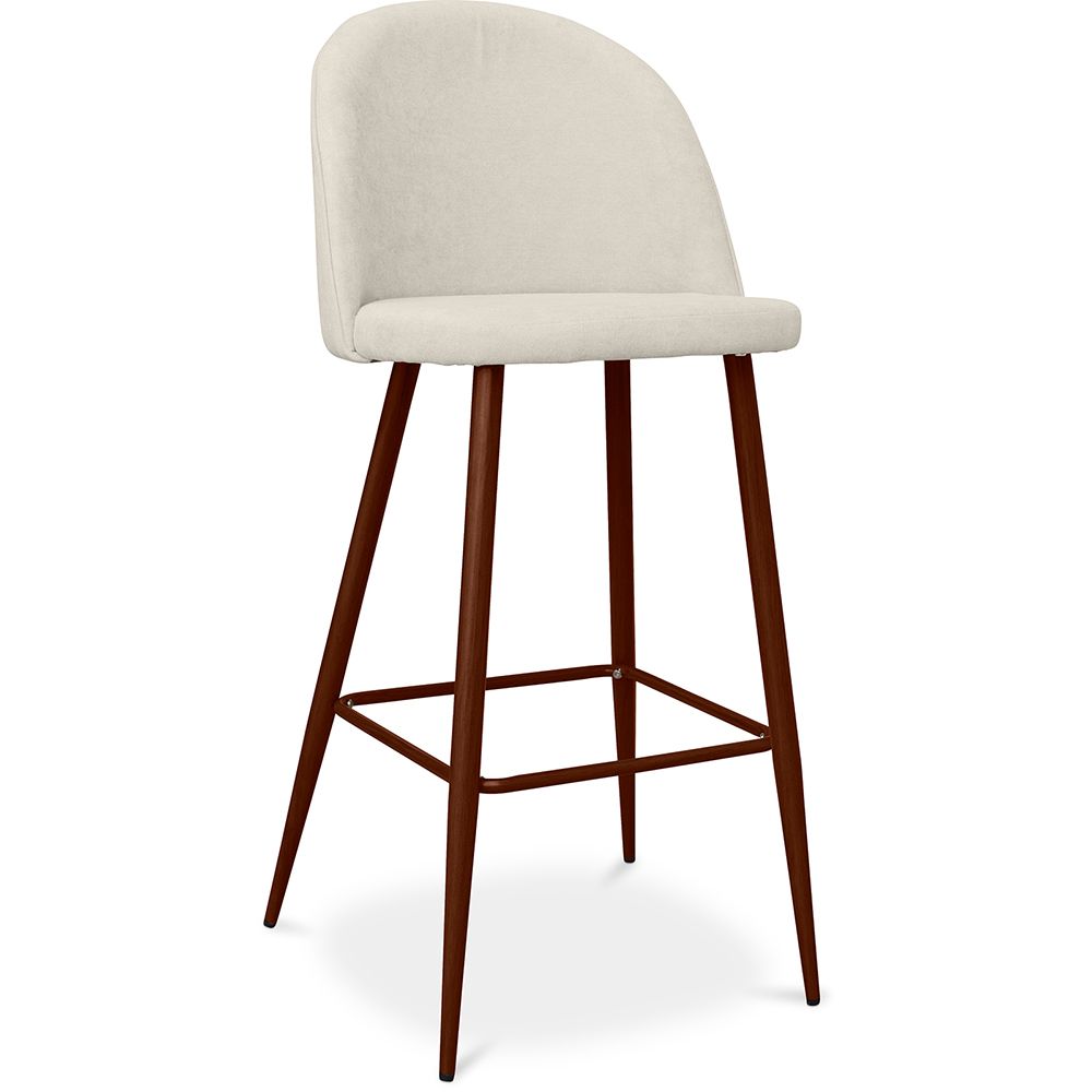 Banco estofado em tecido - Design escandinavo - 76cm - Evelyne image 8