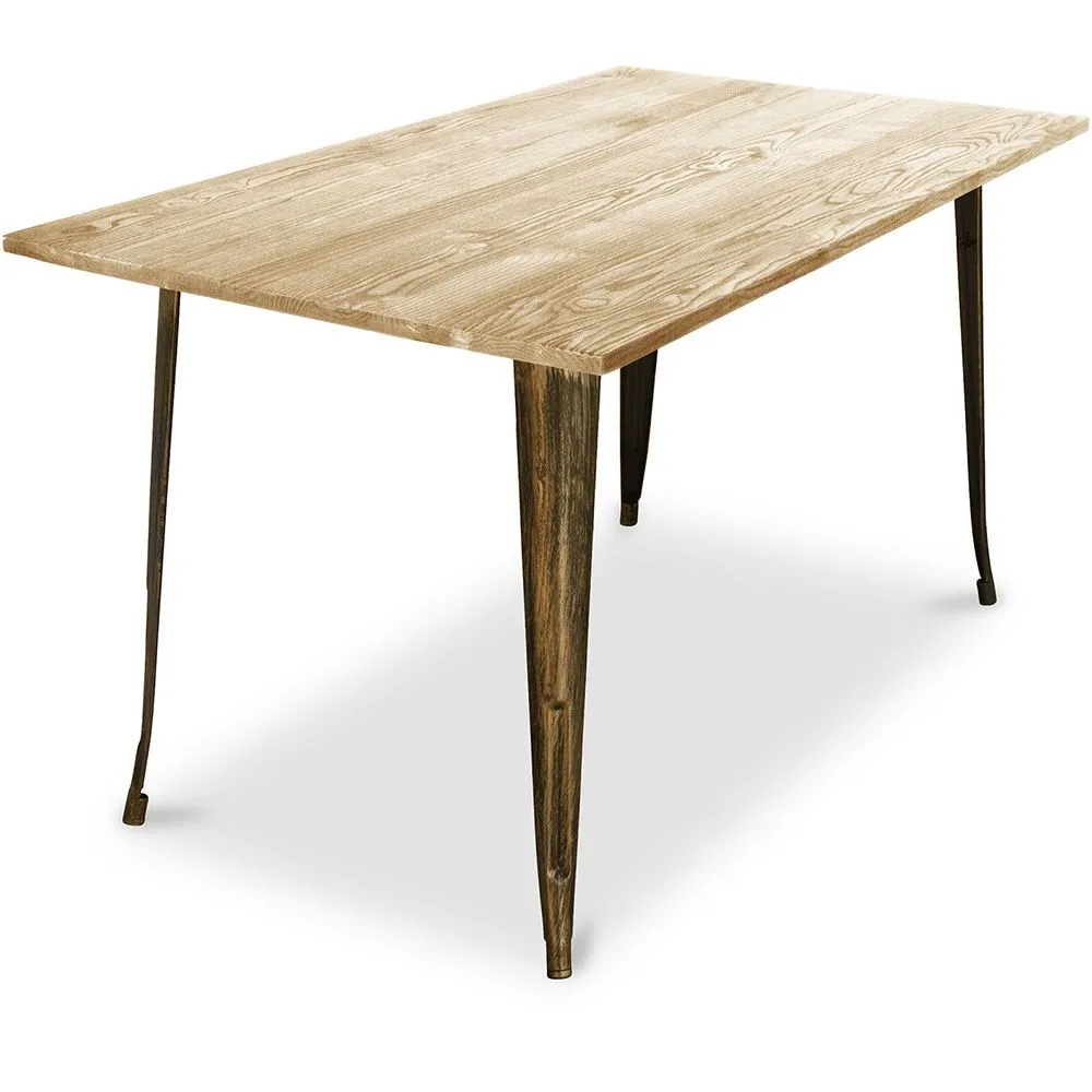 Mesa de jantar retangular - Design industrial - Madeira - Troy image 8