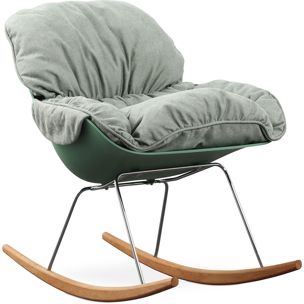  Cadeira de Balanço Acolchoada - Design Escandinavo - Ruma image 8