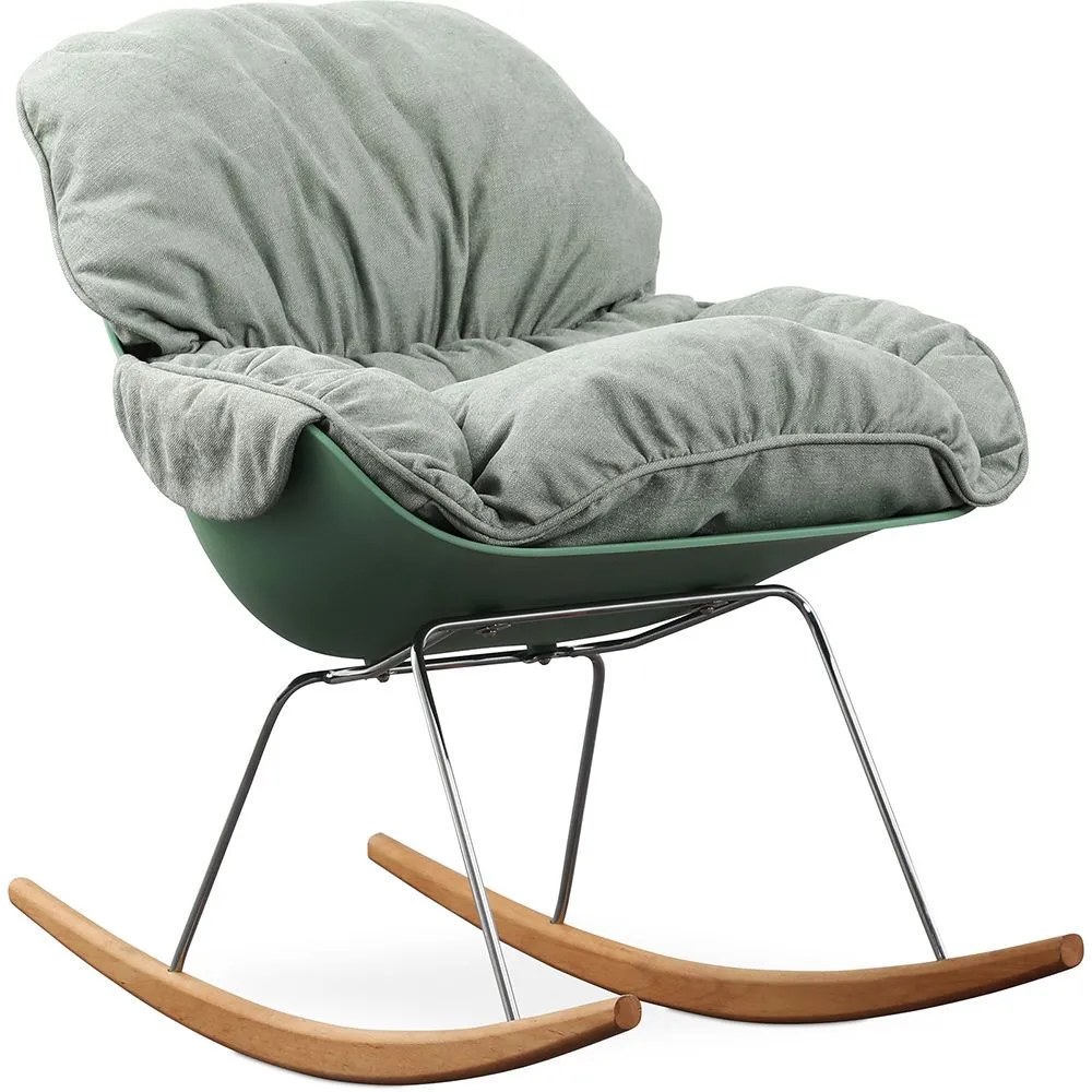  Cadeira de Balanço Acolchoada - Design Escandinavo - Ruma image 8