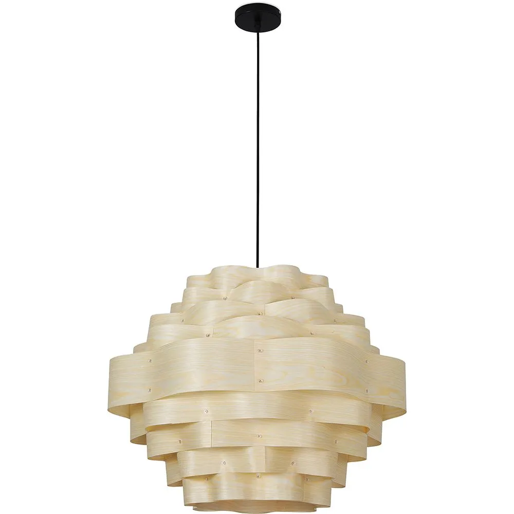 Luminária de teto de madeira - Luminária pendente de stile Boho Bali - Aura image 8