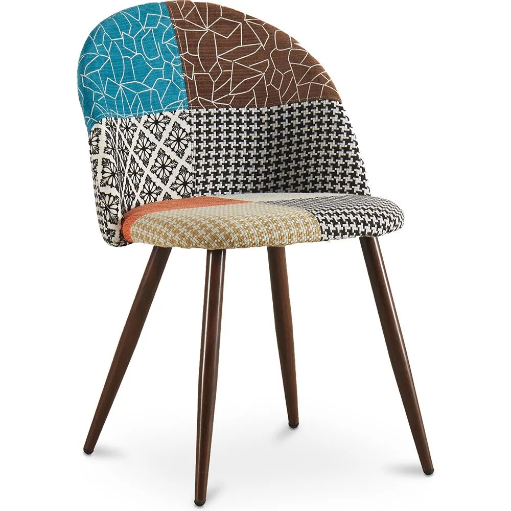 Cadeira de jantar estofada em patchwork - Estilo escandinavo - Patty image 8