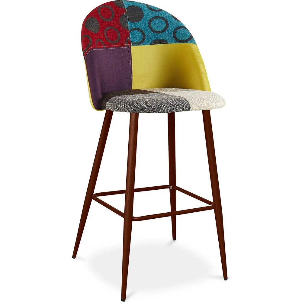 Banqueta Estofada em Patchwork - Estilo Escandinavo -  Ray image 8