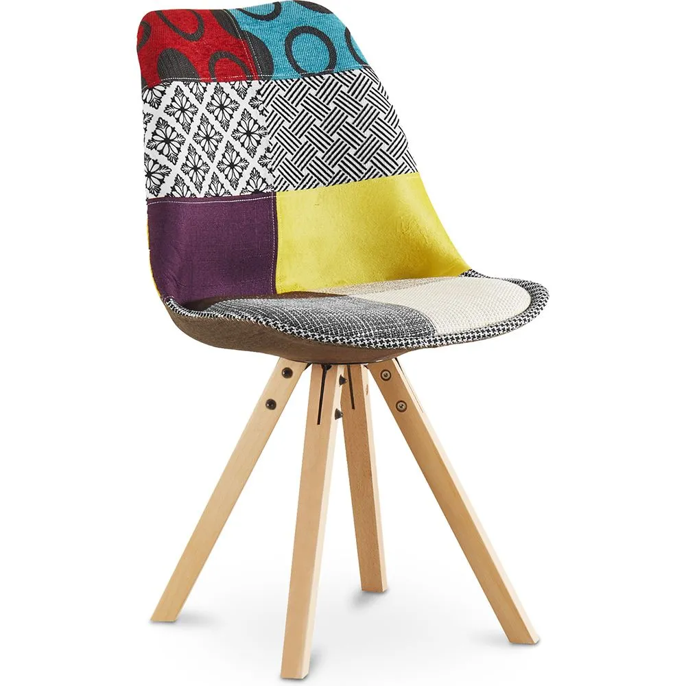 Cadeira de Jantar - Estofada em Patchwork - Ray image 8