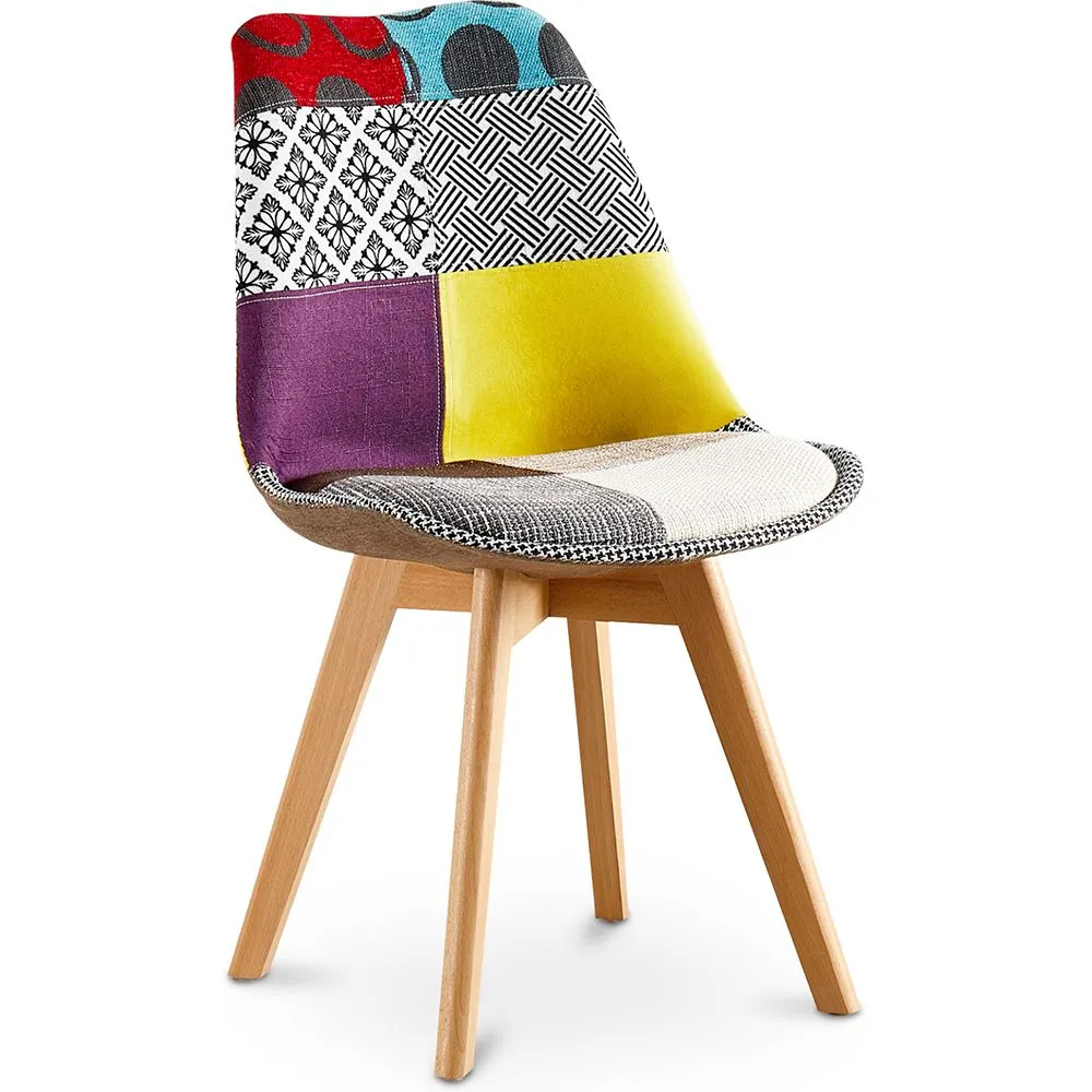 Cadeira de Jantar - Estofada em Patchwork - Ray image 8