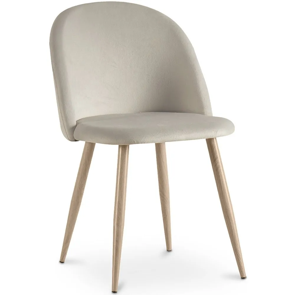 Cadeira de Jantar - Estofada em Veludo - Estilo Escandinavo - Evelyne image 8