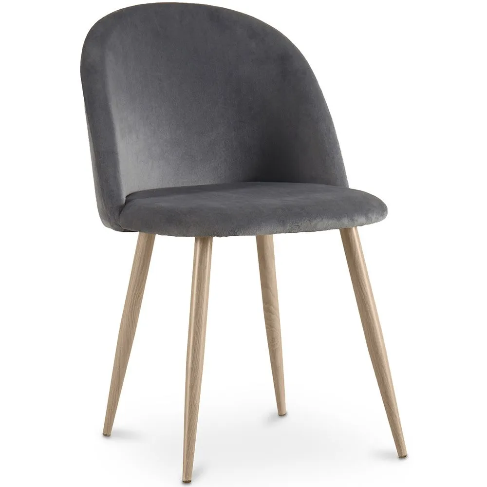 Cadeira de Jantar - Estofada em Veludo - Estilo Escandinavo - Evelyne image 8