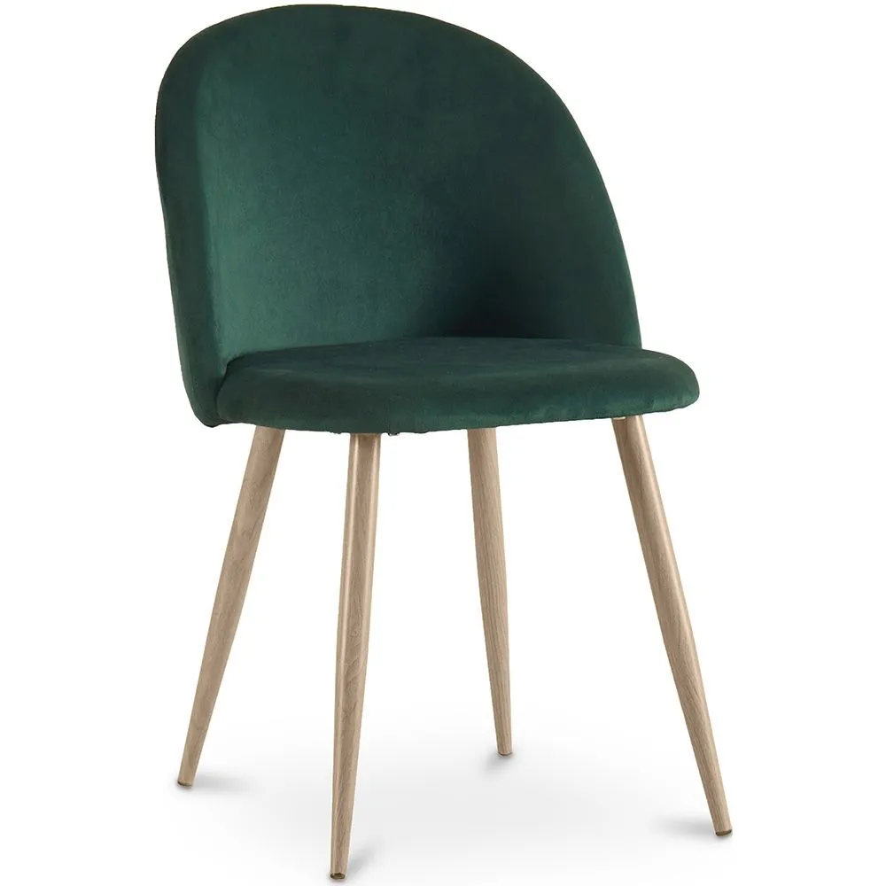 Cadeira de Jantar - Estofada em Veludo - Estilo Escandinavo - Evelyne image 8