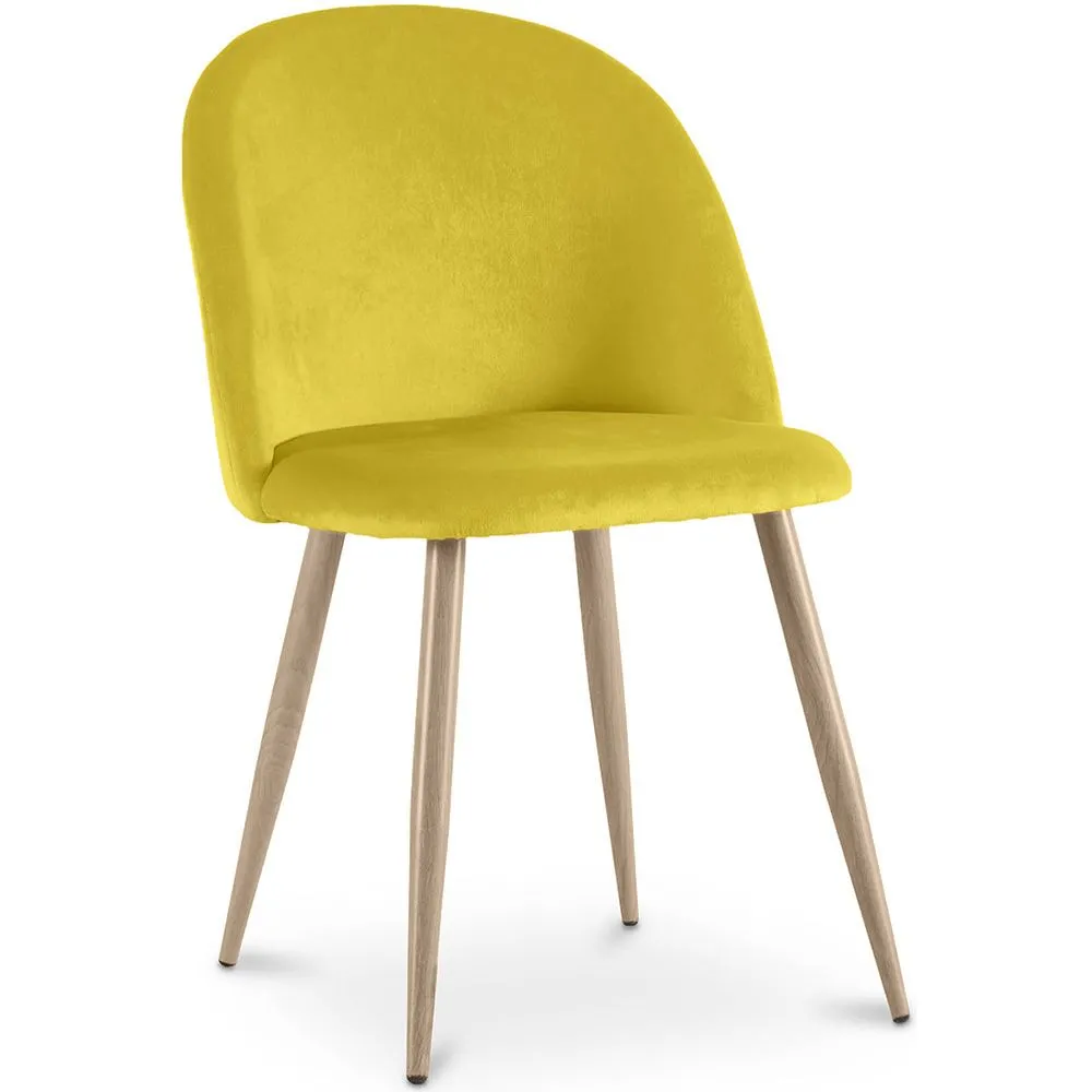 Cadeira de Jantar - Estofada em Veludo - Estilo Escandinavo - Evelyne image 8