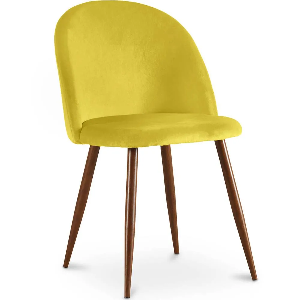 Cadeira de Jantar - Estofada em Veludo - Design Escandinavo - Evelyne image 8