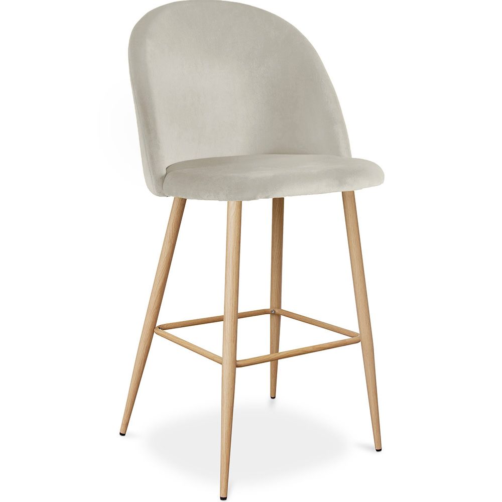 Banqueta Estofada em Veludo - Design Escandinavo - Evelyne image 8