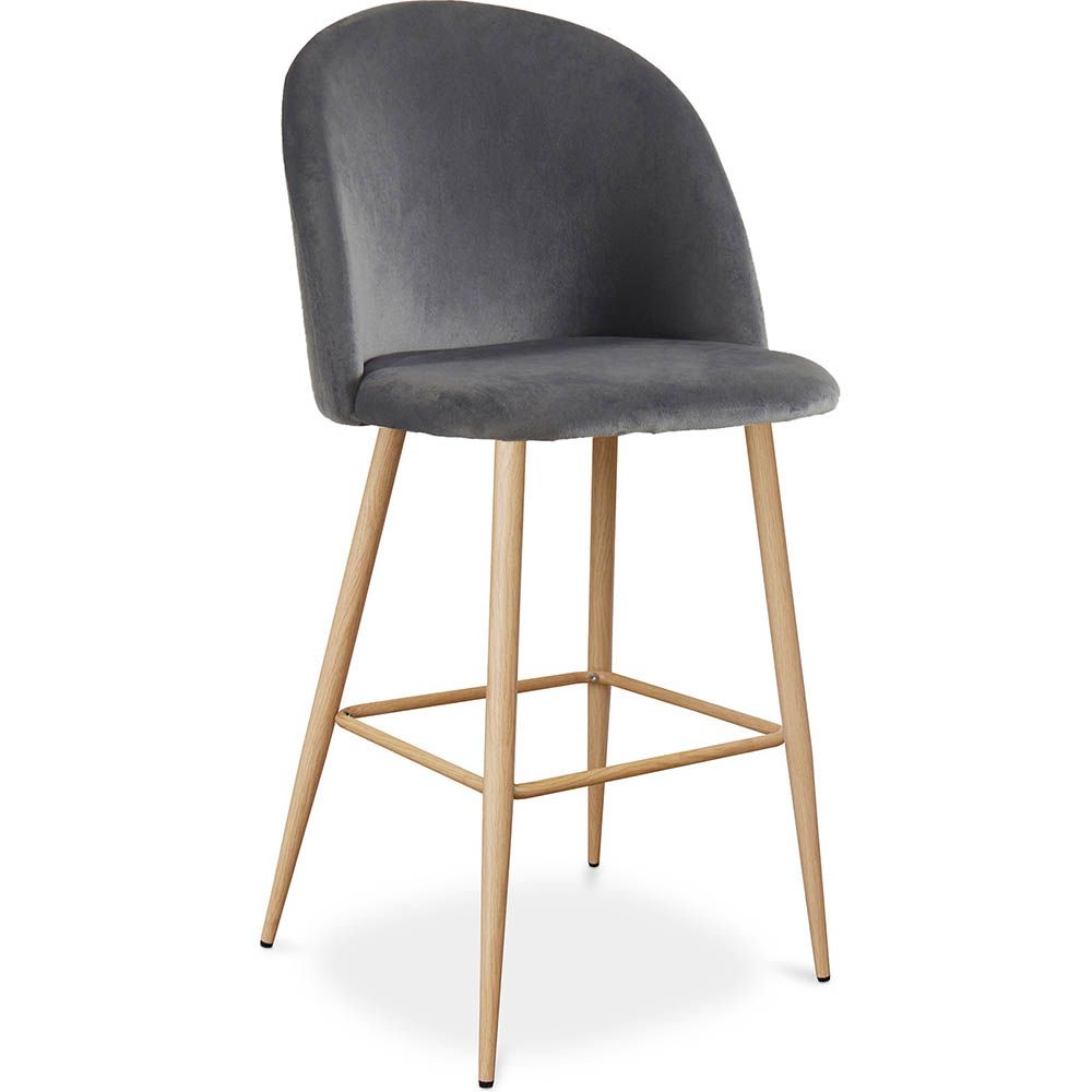 Banqueta Estofada em Veludo - Design Escandinavo - Evelyne image 8