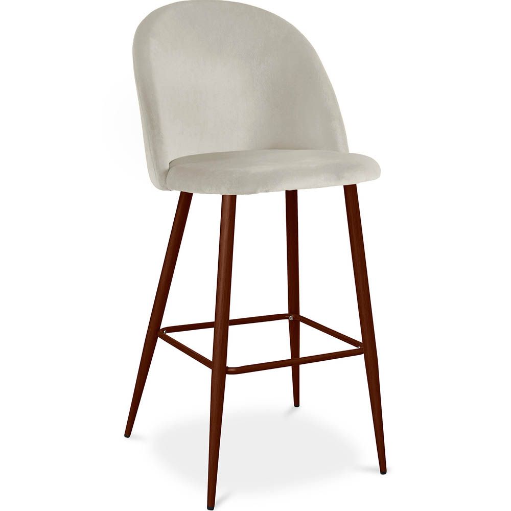 Banco estofado em veludo - Design escandinavo - Evelyne image 8