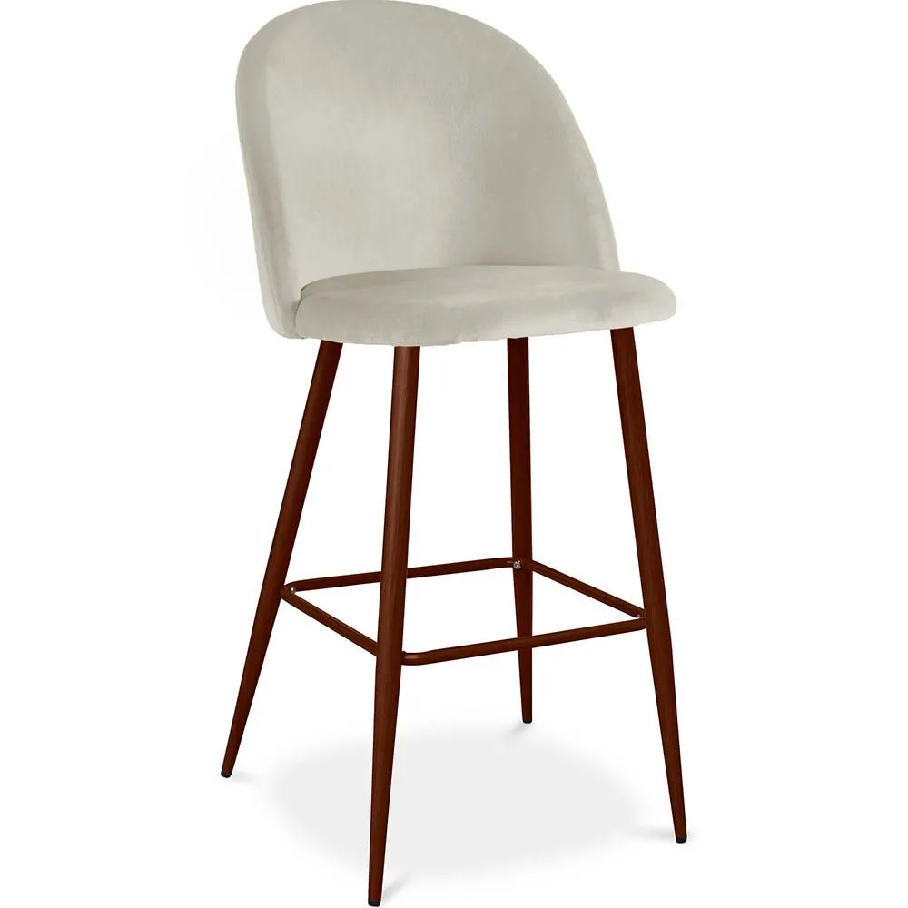 Banco estofado em veludo - Design escandinavo - Evelyne image 8