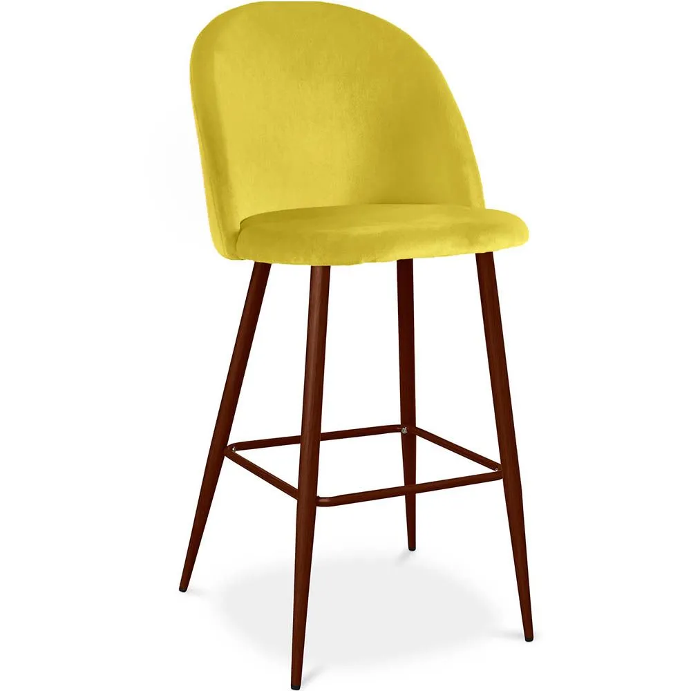 Banco estofado em veludo - Design escandinavo - Evelyne image 8