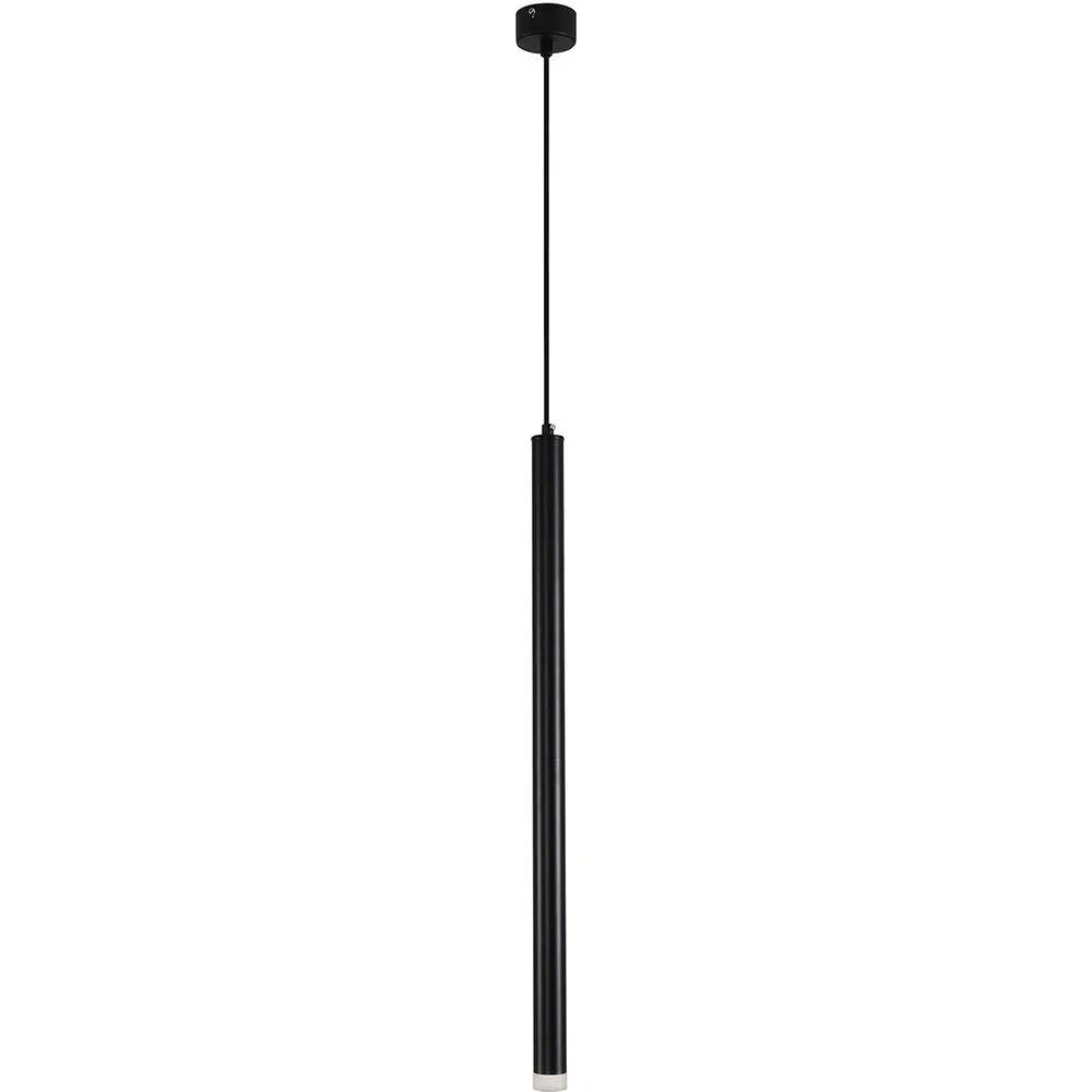 Luminária de teto tubular LED - Luminária pendente preta - 60cm - Bruna image 8