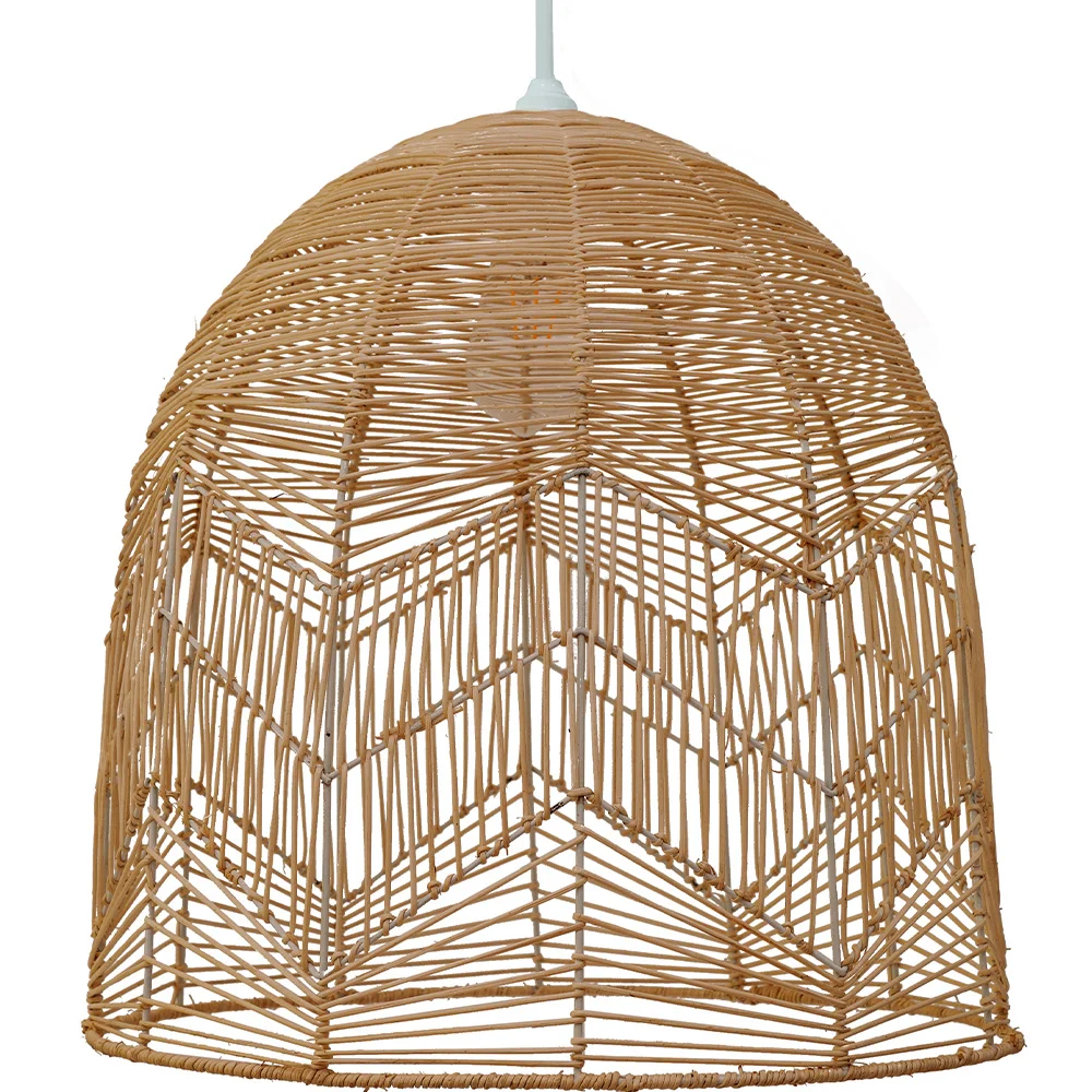Luminária de teto de ratã - Pendente de stile Boho Bali - Bu image 8