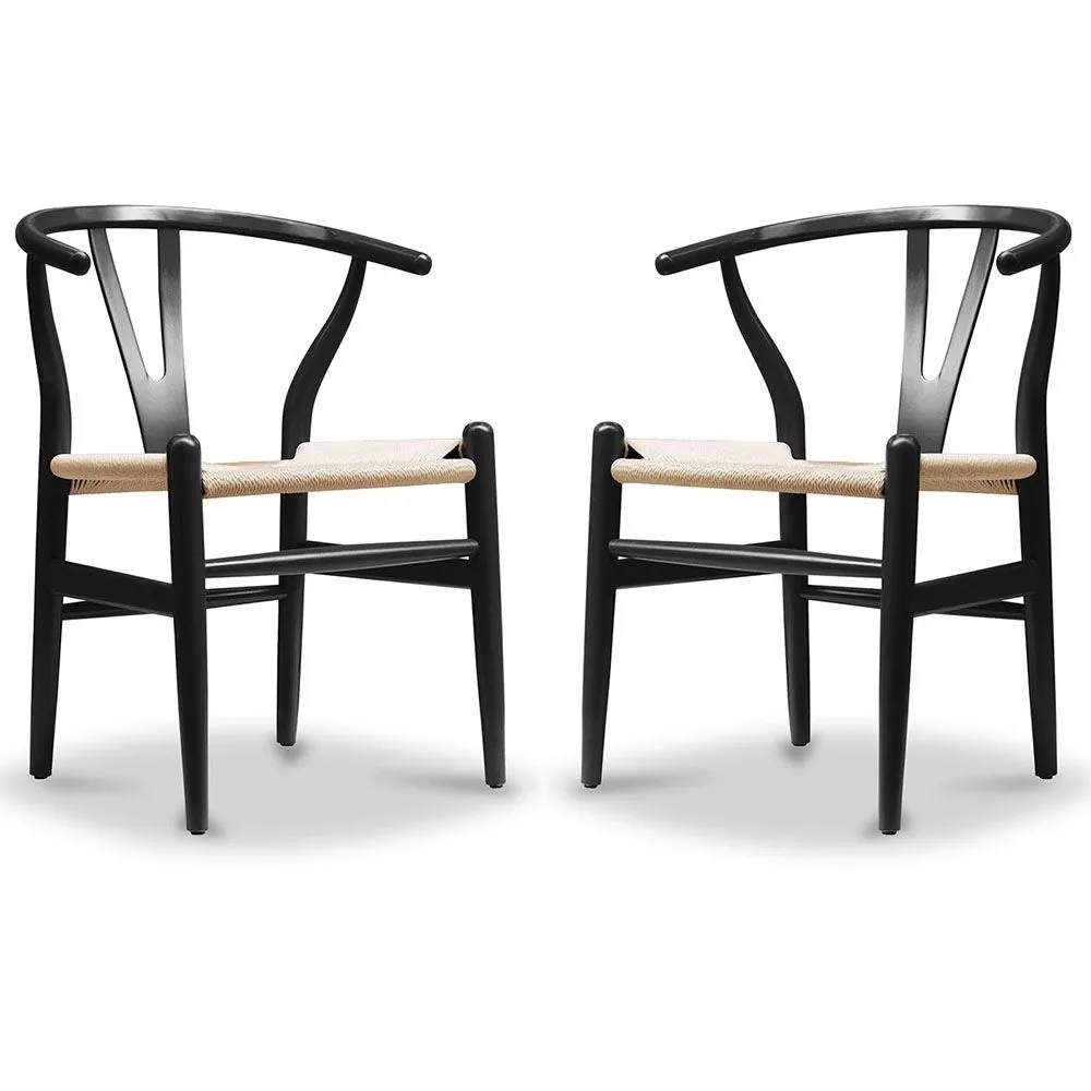 Conjunto de 2 cadeiras de jantar em madeira - Estilo escandinavo - Wish image 8
