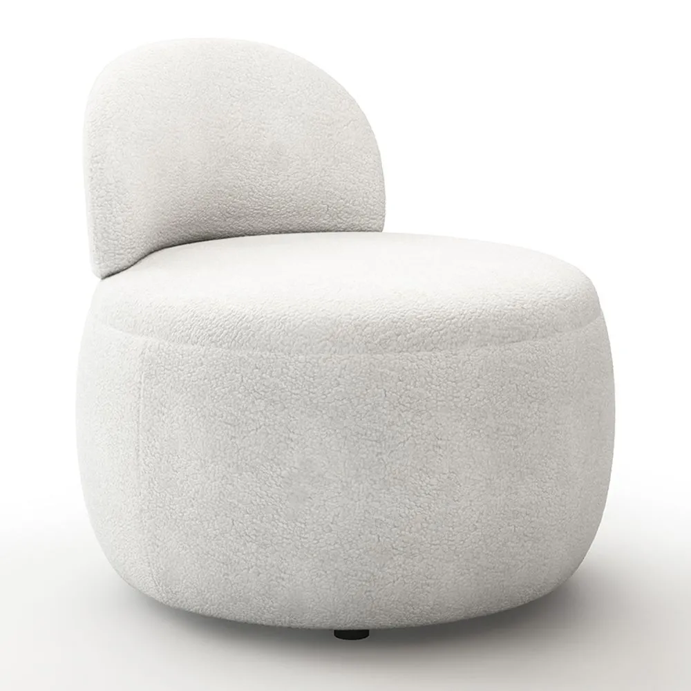 Poltrona de Design - Estofada em Tecido Bouclé - Melanie image 8