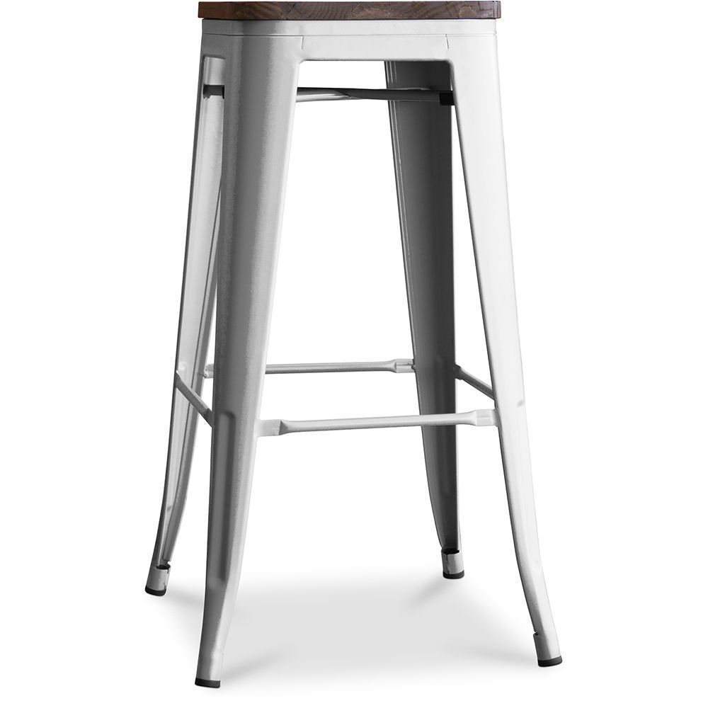 Banco bar - Desenho industrial - Madeira e aço - 76 cm - New Edition- Stylix image 8