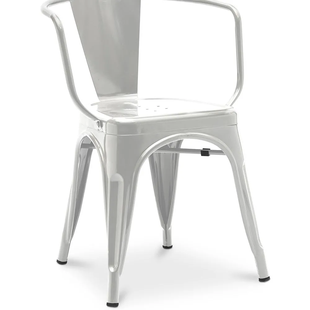Cadeira de jantar com braços - Design industrial - Aço - Nova edição - Stylix image 8