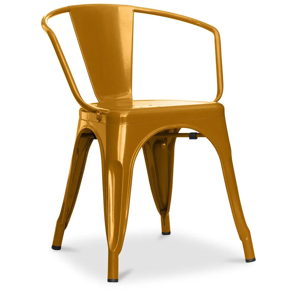 Cadeira de jantar com braços - Design industrial - Aço - Nova edição - Stylix image 8