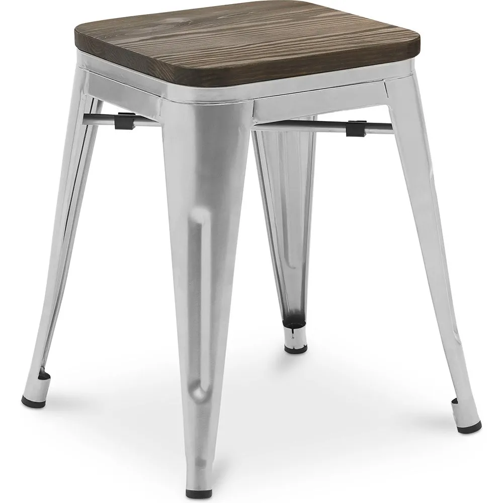 Banco Bar - Design Industrial - Madeira e Aço - 45cm - Nova Edição - Stylix image 8