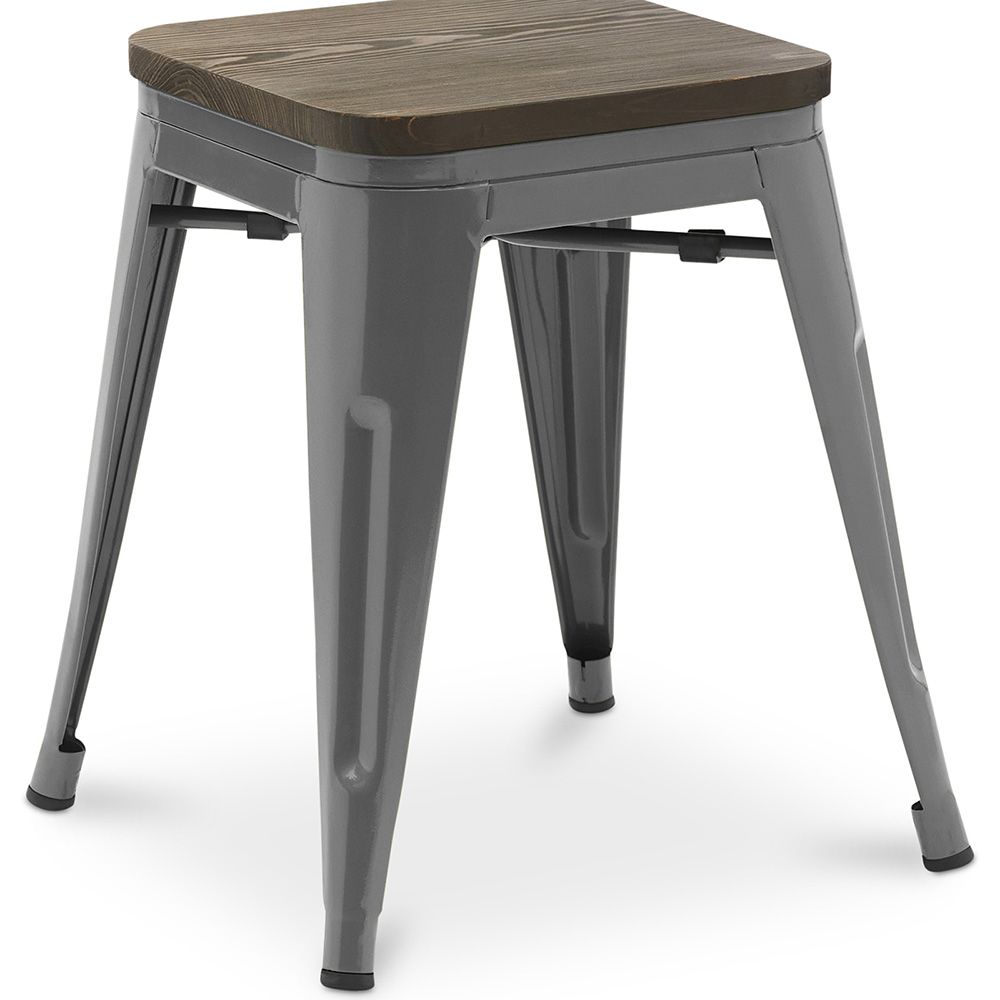Banco Bar - Design Industrial - Madeira e Aço - 45cm - Nova Edição - Stylix image 8