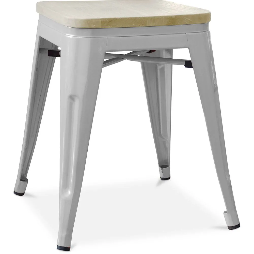 Banco Bar - Design Industrial - Madeira e Aço - 45cm - Nova Edição - Stylix image 8