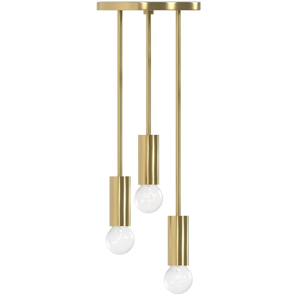 Luminária de teto dourada - Luminária pendente de 3 braços - Troy image 8