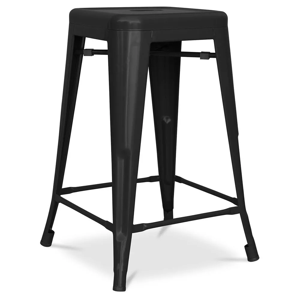 Banco Bar - Design Industrial - Aço Mate - 60cm - Nova Edição - Stylix image 8