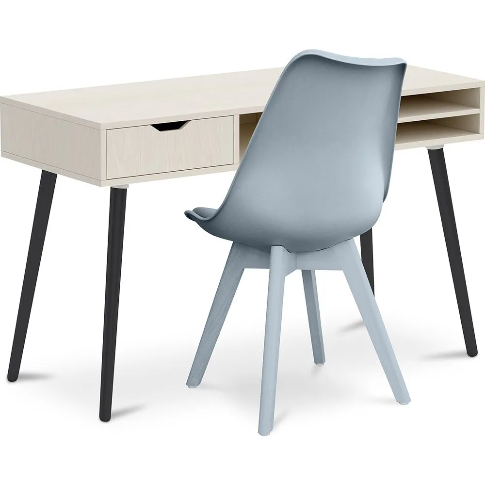 Conjunto Mesa de Madeira - Design Escandinavo - Beckett + Cadeira de Jantar - Design Escandinavo - Denisse image 8