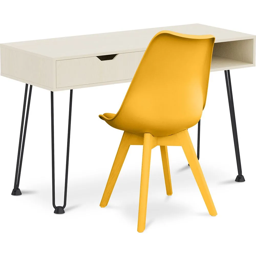 Conjunto Mesa de Madeira - Design Escandinavo - Andor + Cadeira de Jantar - Design Escandinavo - Denisse image 8