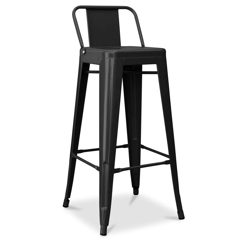 Banco Bar com Encosto - Desenho Industrial - 76cm - Nova Edição - Stylix image 8