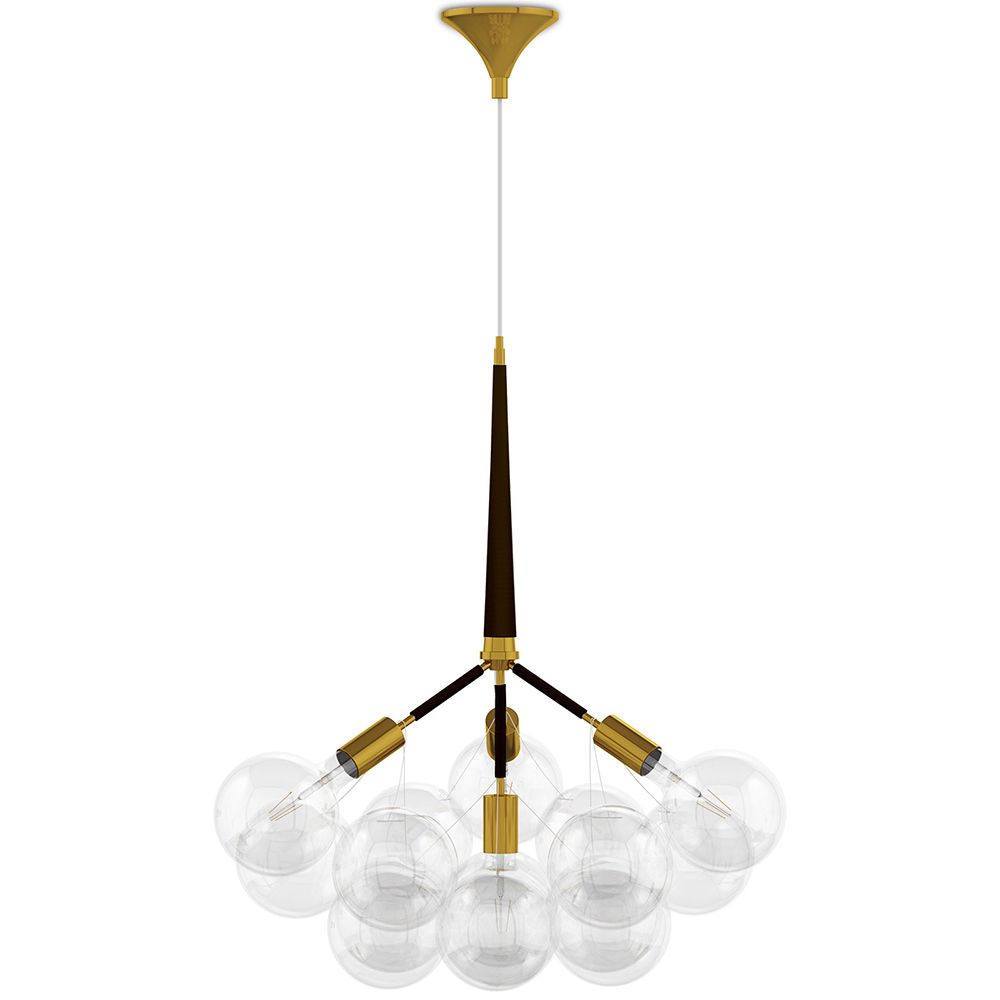 Luminária de teto de bolas de vidro - Pendente de Desenho - 12 globos - Glaub image 8
