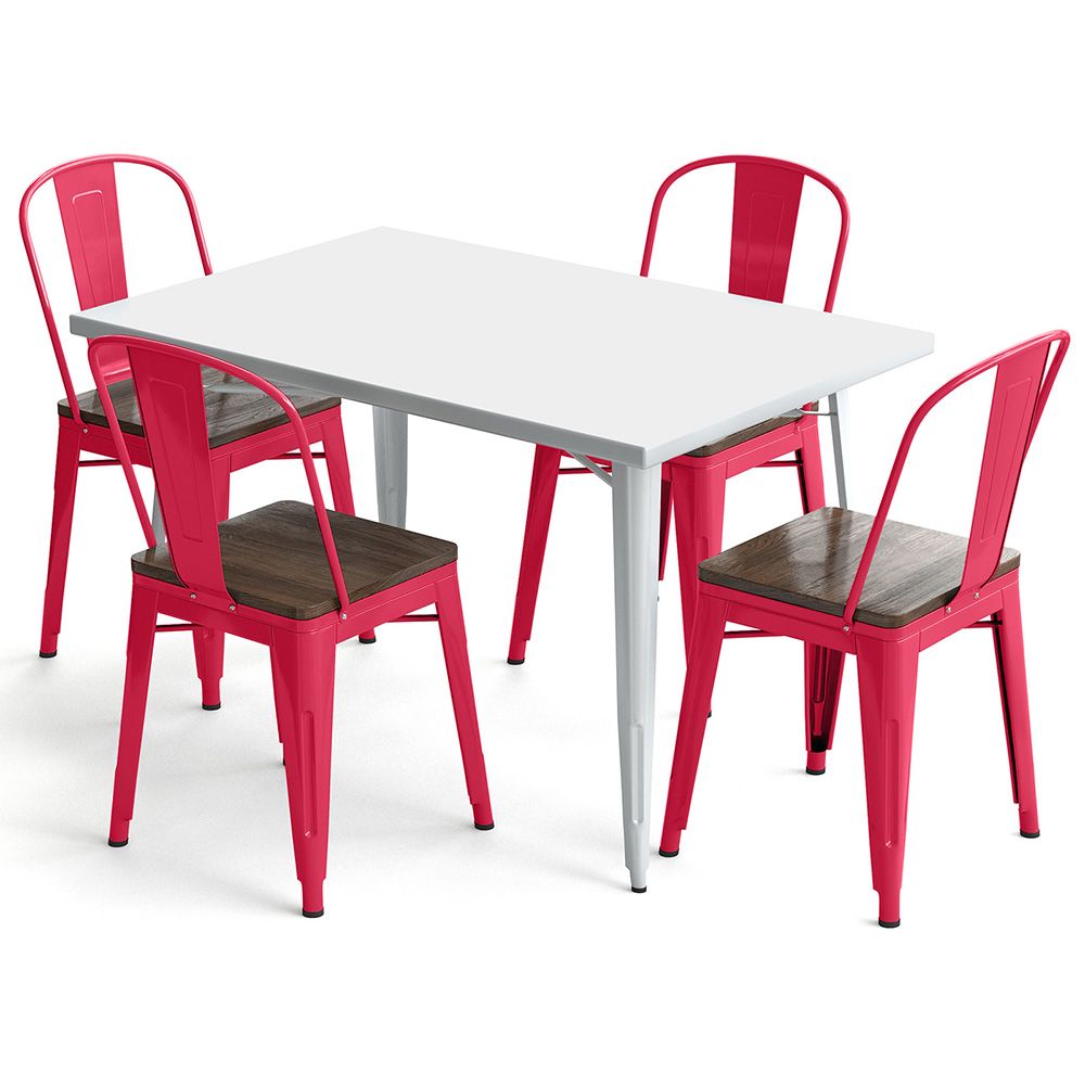 Pack Mesa de Jantar e 4 Cadeiras de Jantar Design Industrial - Nova Edição - Bistrot Stylix image 8