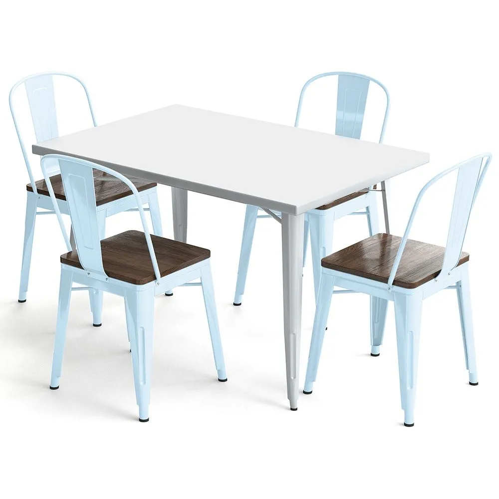 Pack Mesa de Jantar e 4 Cadeiras de Jantar Design Industrial - Nova Edição - Bistrot Stylix image 8