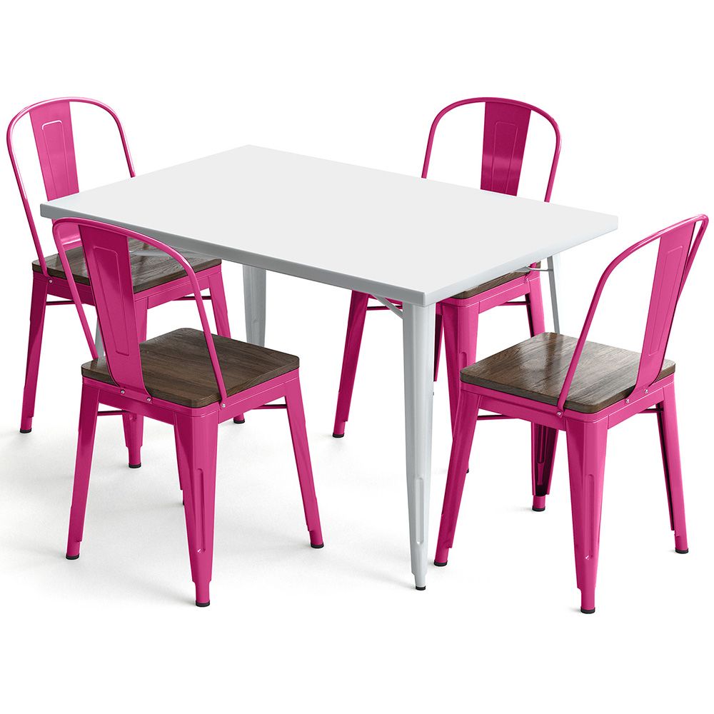 Pack Mesa de Jantar e 4 Cadeiras de Jantar Design Industrial - Nova Edição - Bistrot Stylix image 8